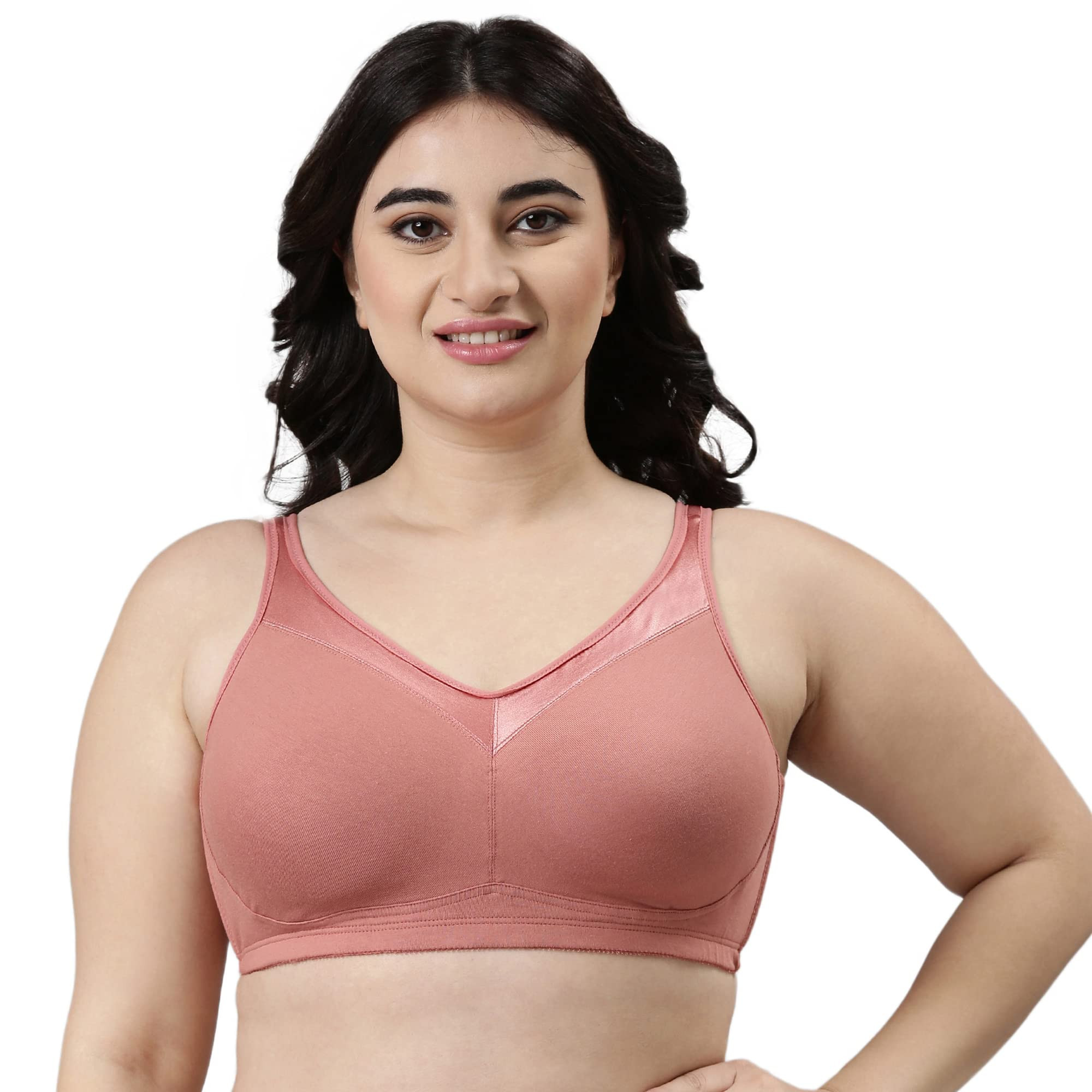 Enamor A112 Full Support Minimizer Cotton Bra For Women Non-Padded, Non- Wired & Full Coverage