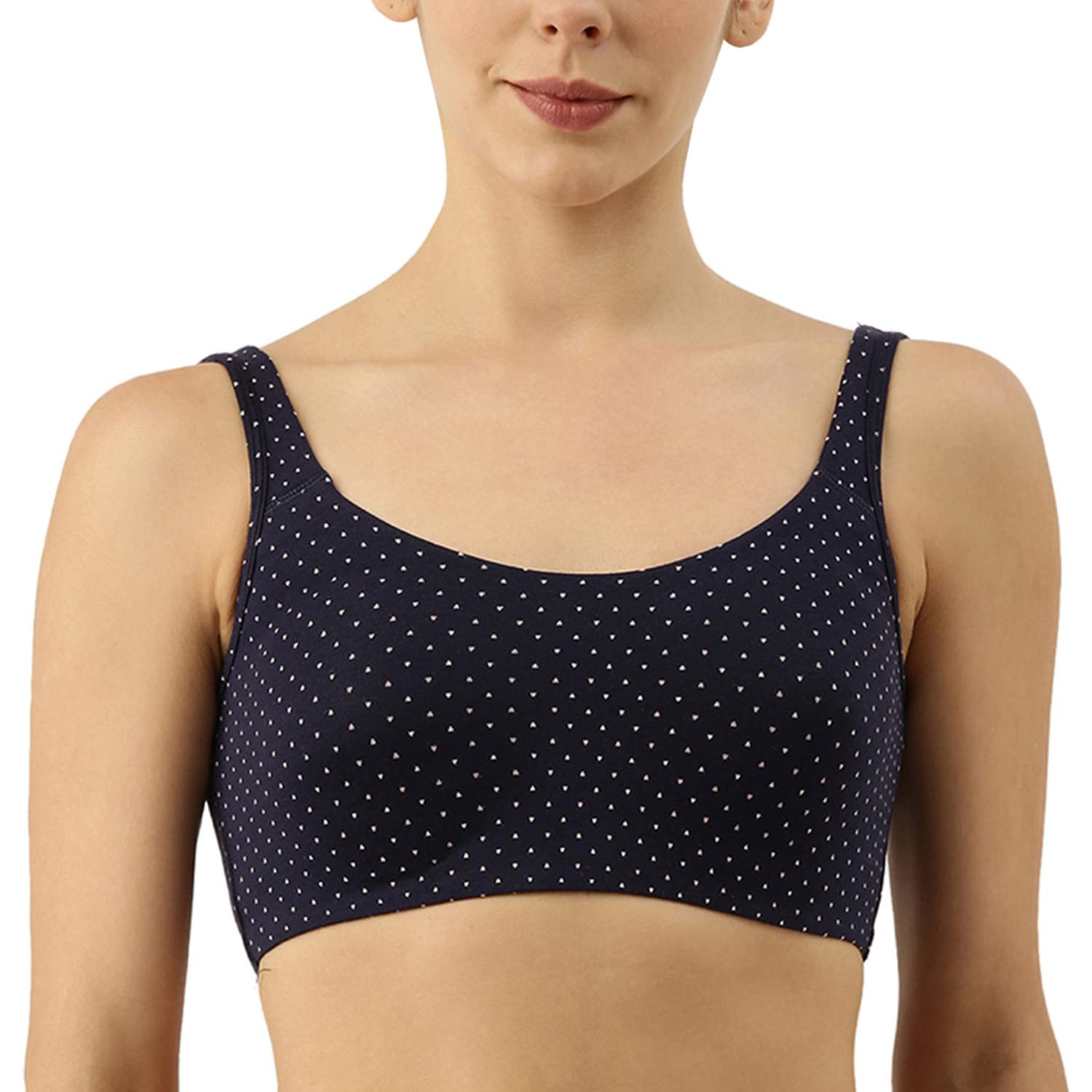 Enamor SB06 Cotton Low Impact Slip on Everyday Sports Bra for Women - Non- Padded, Non-Wired