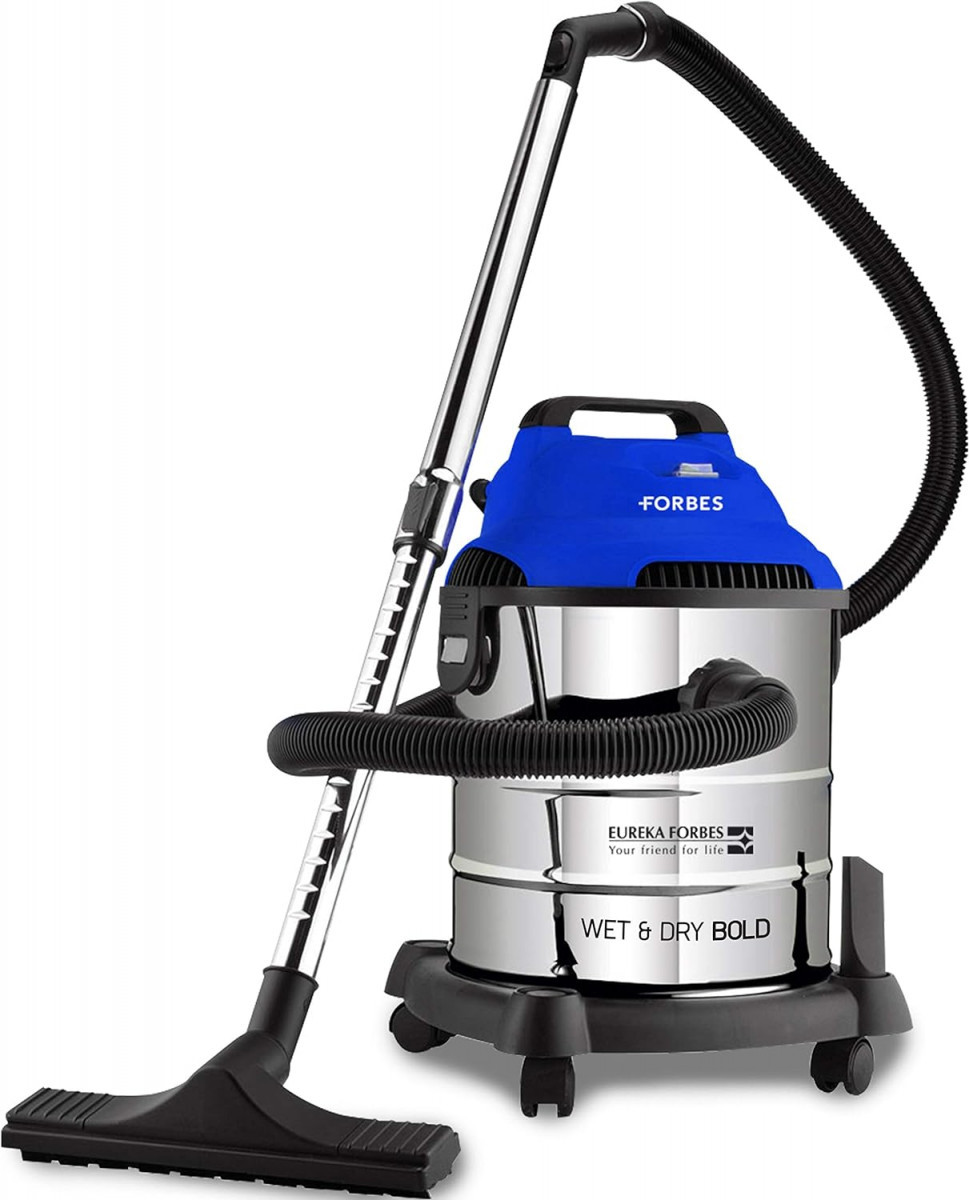 Eureka Forbes Bold Wet  Dry 1400 Watts 20 KPa High Power Suction Vacuum Cleaner  Blower Function  20 Litres Tank Capacity  Stainless Steel Body  7 Accessories  Lightweight  1 Year Warranty