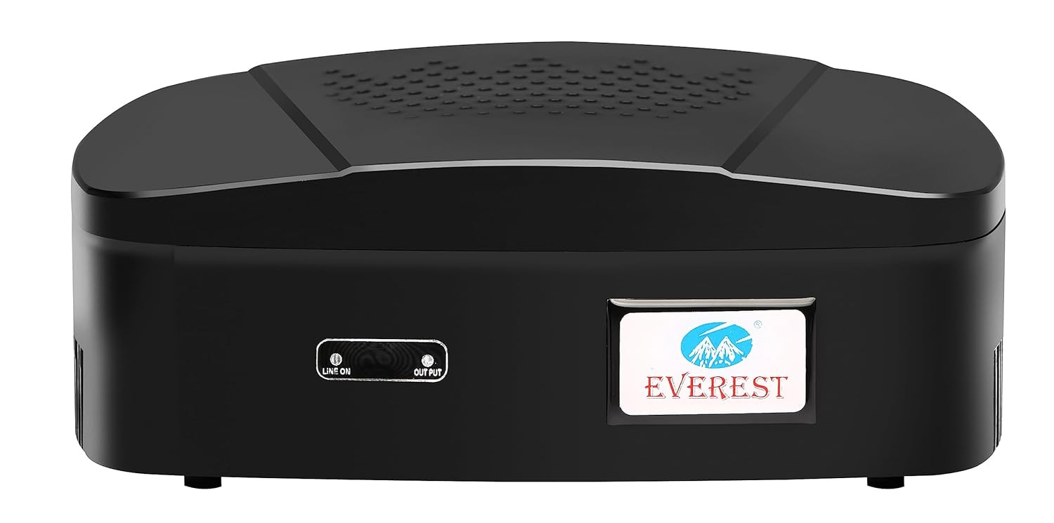 Everest ENT 100 Model ABS Body Attractive Design Voltage Stabilizer Used Upto 72 Inches LED TV Home Theater Set Top Box