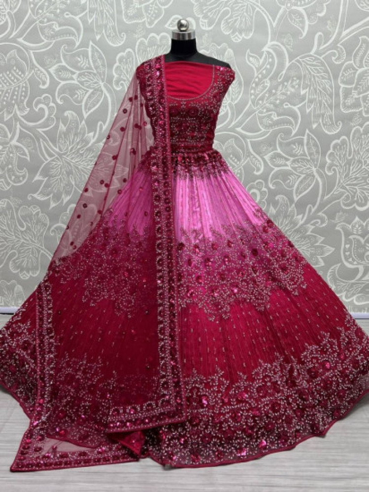 Bride Wore Swarovski-Embellished Lehenga With Full-Sleeved 'Choli', Dazzles  In Diamond Jewellery