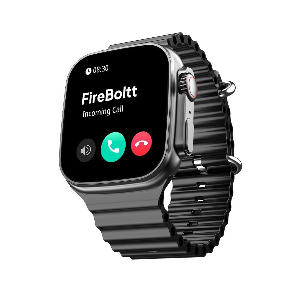 Fire-Boltt Gladiator 196 Biggest Display Smart Watch with Bluetooth Calling Voice Assistant 123 Sports Modes 8 Unique UI Interactions SpO2 247 Heart Rate Tracking Black