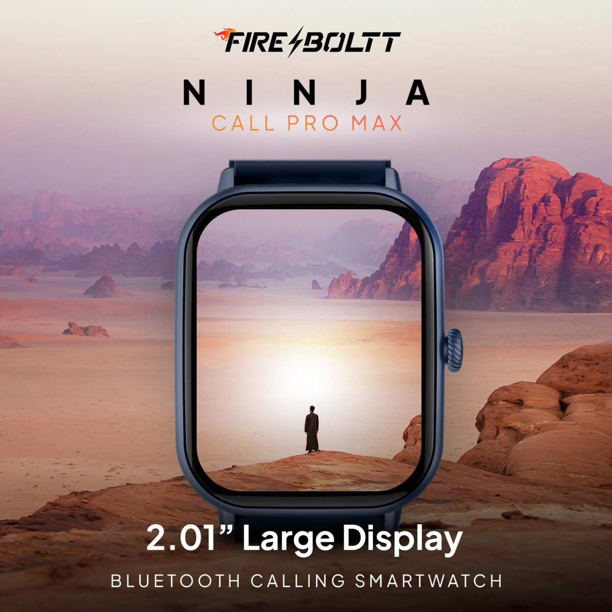 Fire-Boltt Ninja Call Pro Max 201 Display Smart Watch Bluetooth Calling 120 Sports Modes Health Suite Voice Assistance