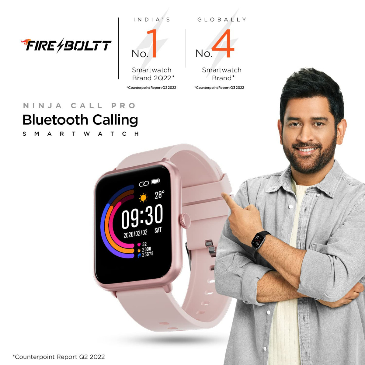 Fire-Boltt Ninja Call Pro Smart Watch Dual Chip Bluetooth Calling 169 Display AI Voice Assistance with 100 Sports Modes with SpO2  Heart Rate Monitoring