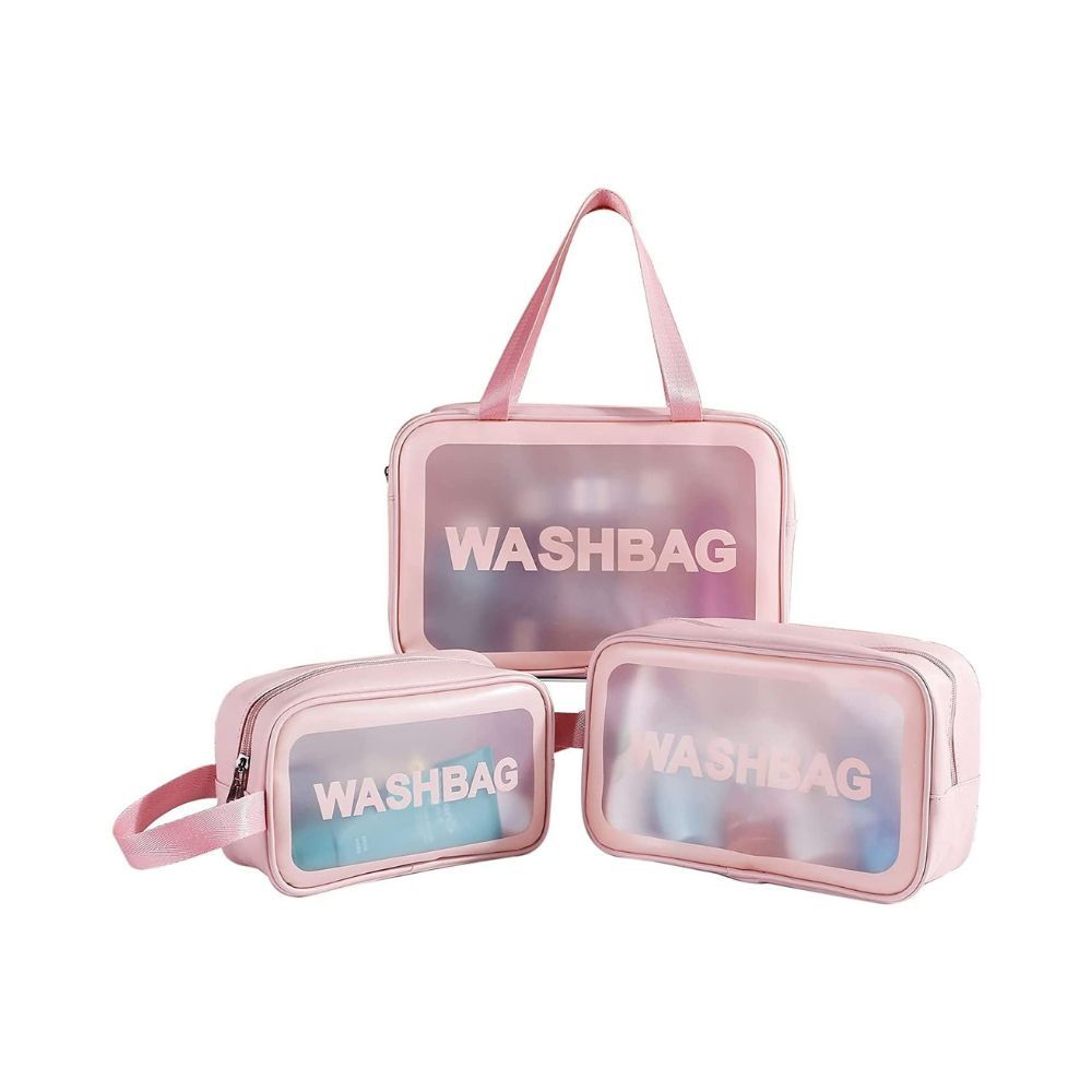 Amazon.com: HAOGUAGUA Premium Clear Makeup Bag with Inner Pocket, Transparent  Cosmetic Pouch for Travel or Everyday Use, Waterproof Beach Bag for  Sunscreen Skincare (Pink) : Beauty & Personal Care