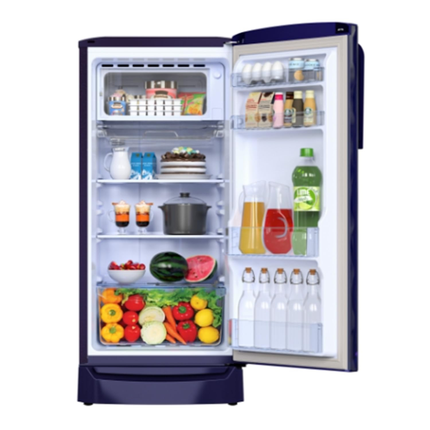 Godrej 180 L 2 Star Direct Cool Turbo Cooling Technology With Upto 24 Days farm Freshness Single Door Refrigerator With Base Drawer RD EMARVEL 207B TDF FS ST Fossil Steel