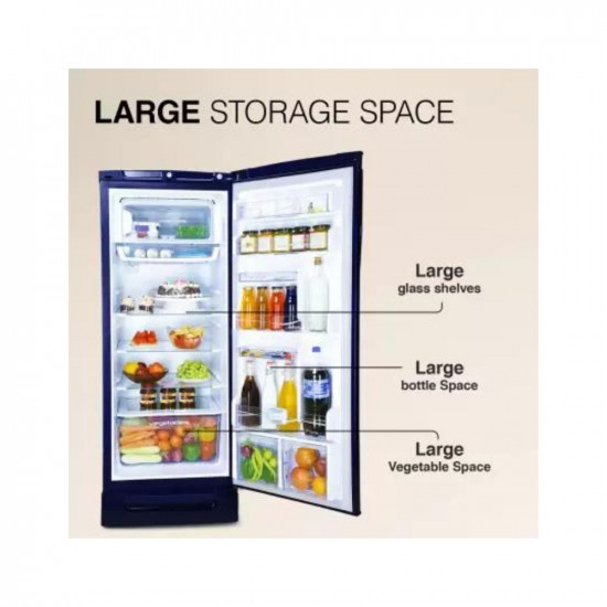 Godrej 234 L Direct Cool Single Door 3 Star Refrigerator with Large Vegetable Tray With Faster Cooling And Ice Making Marine Blue RD EDGEPRO 240C TDF MN BL