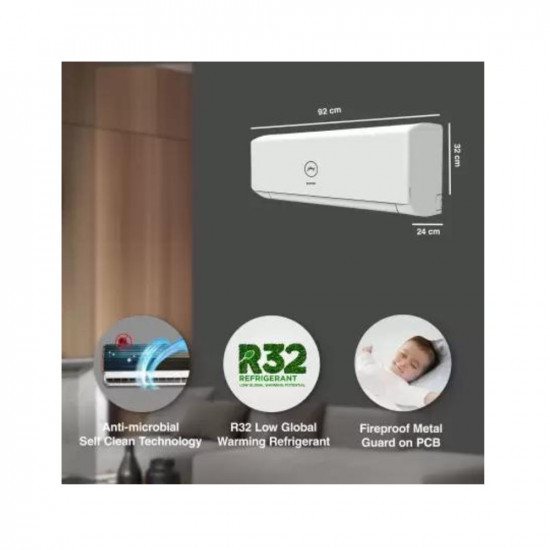 Godrej 5-in-1 Convertible Cooling 2023 Model 15 Ton 4 Star Split Inverter with 4 Way Swing and Tri Filtration System AC - White EI 18PINV4R32-WWP Copper Condenser