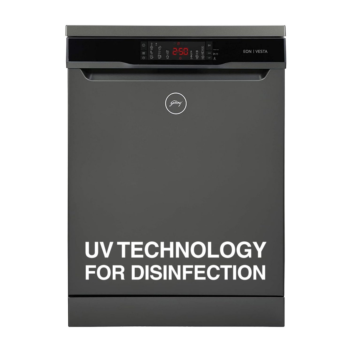 Godrej Eon Dishwasher 12 place setting  Anti-Germ CrystaLight powered by UV Technology  Extra Hygiene Function