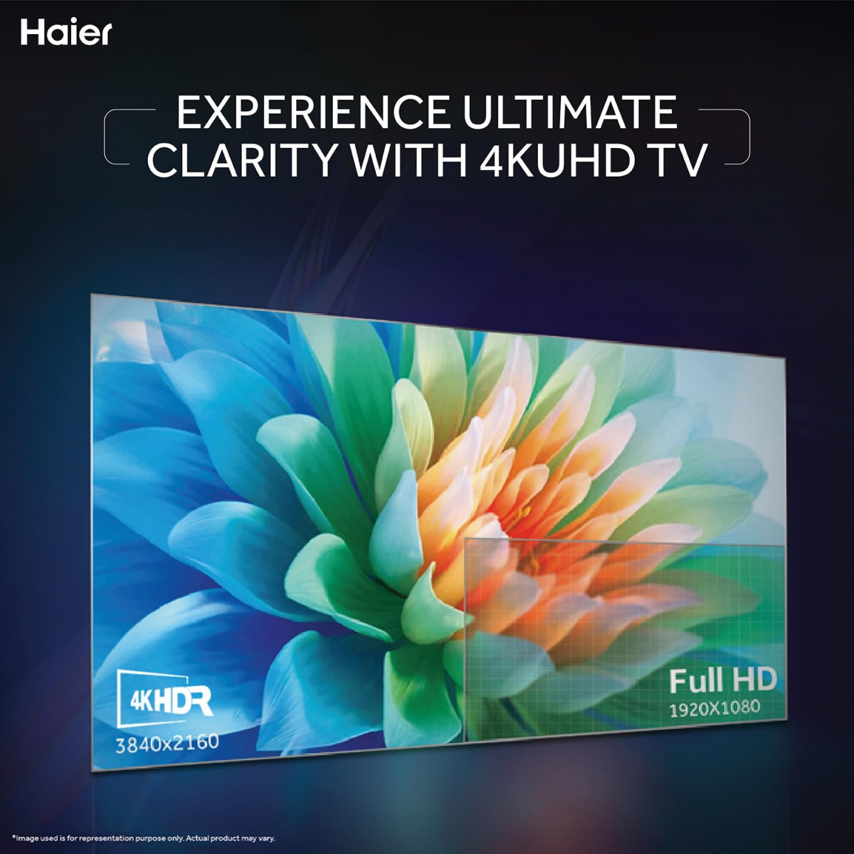 Haier 108 cm 43 inches 4K Ultra HD Smart LED Google TV L43FG Black