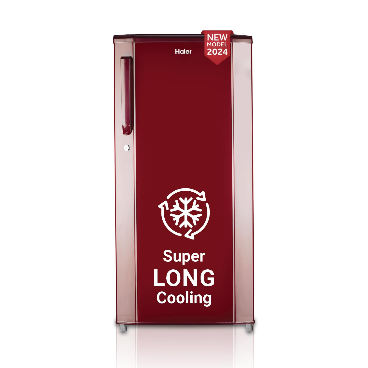 Haier 165 L 1 Star Direct-Cool Single Door Refrigerator HED-171RS-P Red Mono 2024 Model