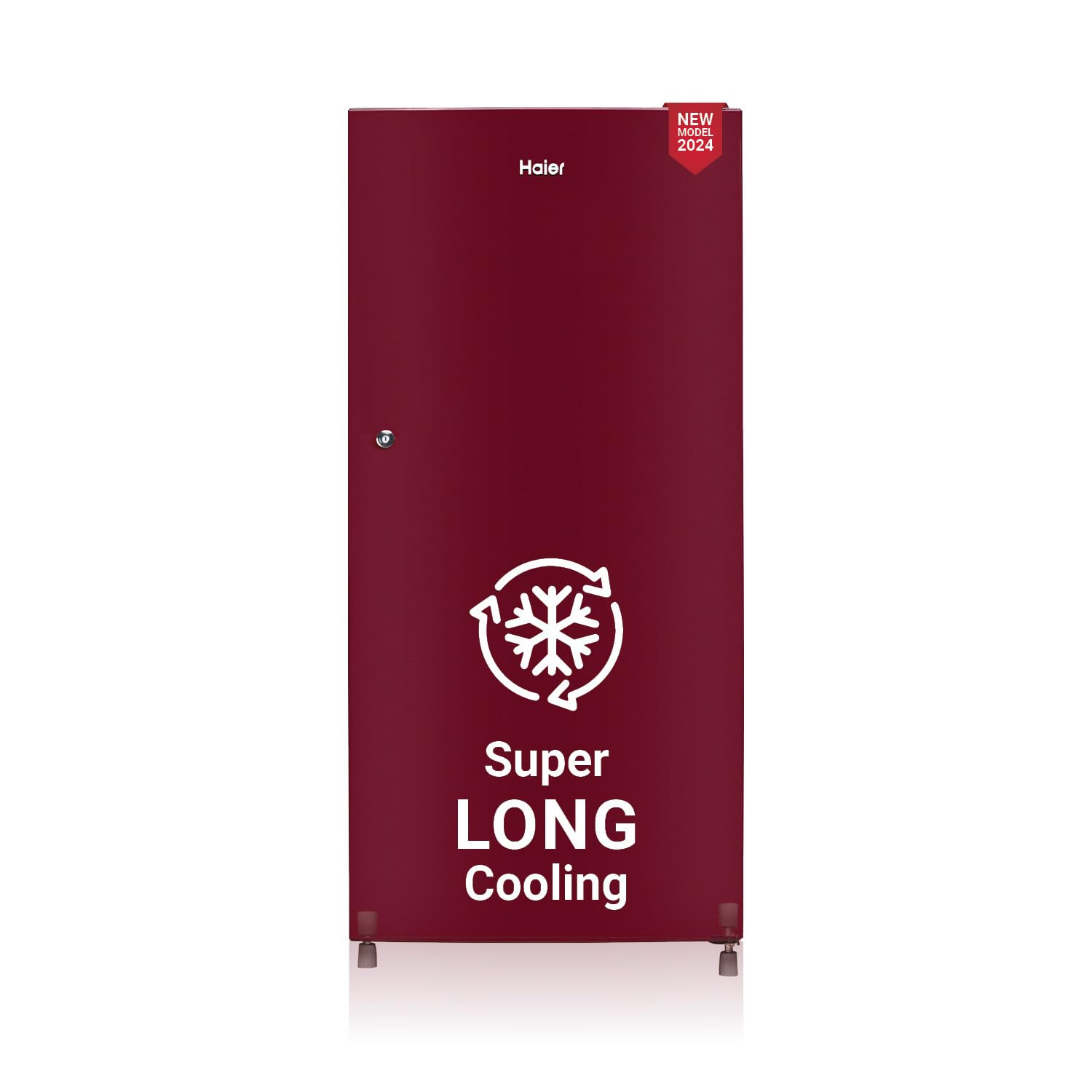 Haier 190 L 2 Star Direct-Cool Single Door Refrigerator HED-202RS-P Red Mono 2024 Model