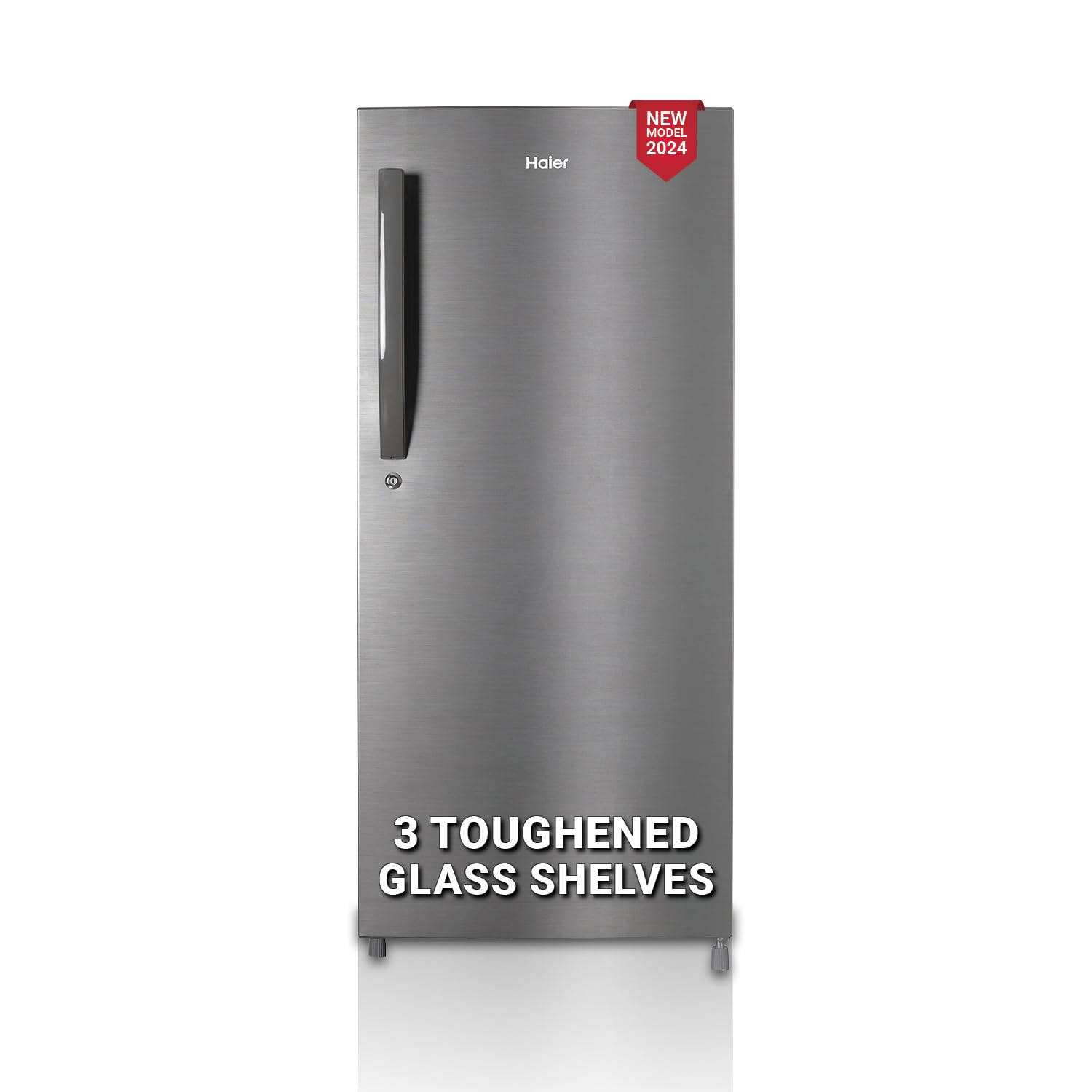 Haier 190 L 4 Star Direct Cool Single Door Refrigerator HED-204DS-P Dazzle Steel 2024 Model