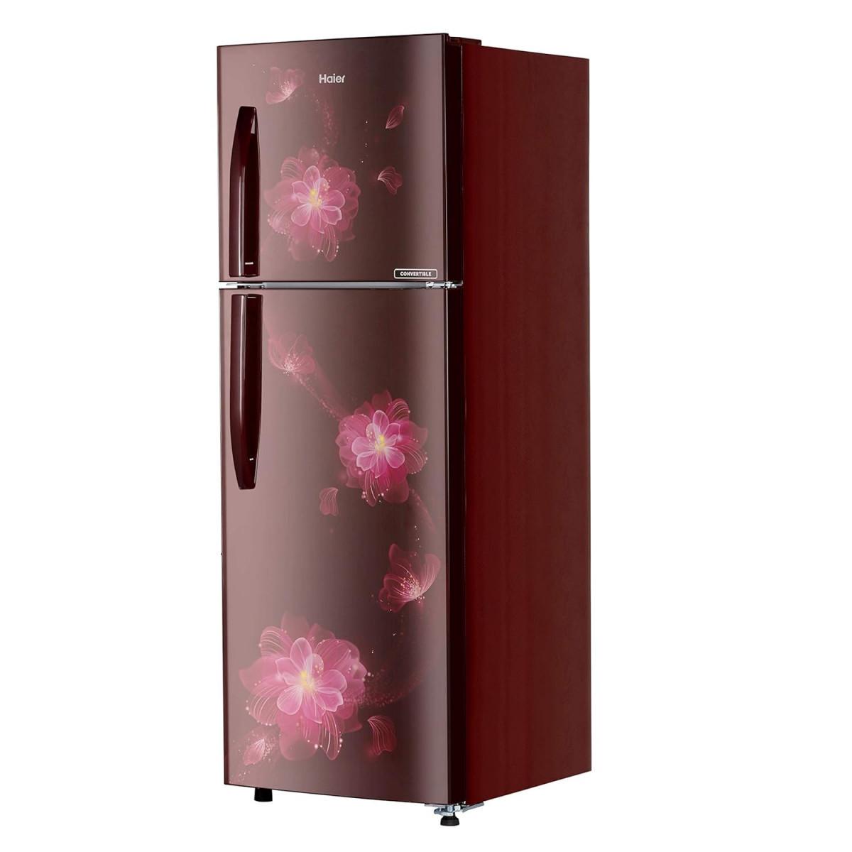 Haier 258 L 2 Star Frost Free Double Door Convertible Refrigerator Appliance HEF-25TRFF Red Blossom 2022 Model