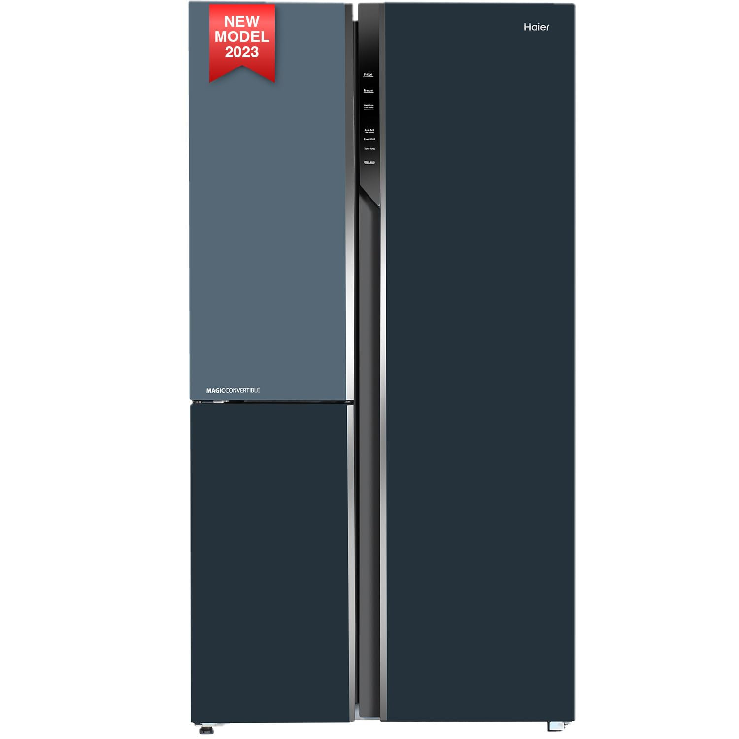 Haier 598L 3-Star Vogue 83 Convertible Fridge Space Expert Inverter 3-Door Side by Side Refrigerator HRT-683GOG Grey Onyx Glass