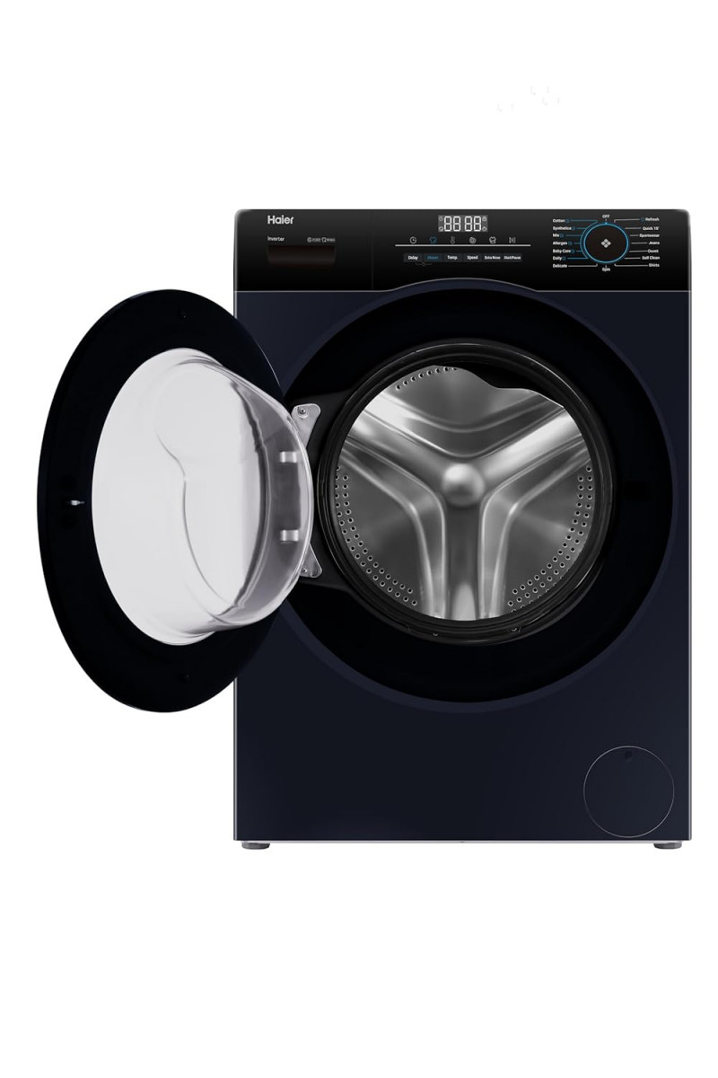 Haier 7 Kg Frontload with 525 Super drum Refresh AI DBT and 5 Star rating HM70-IM12929BK