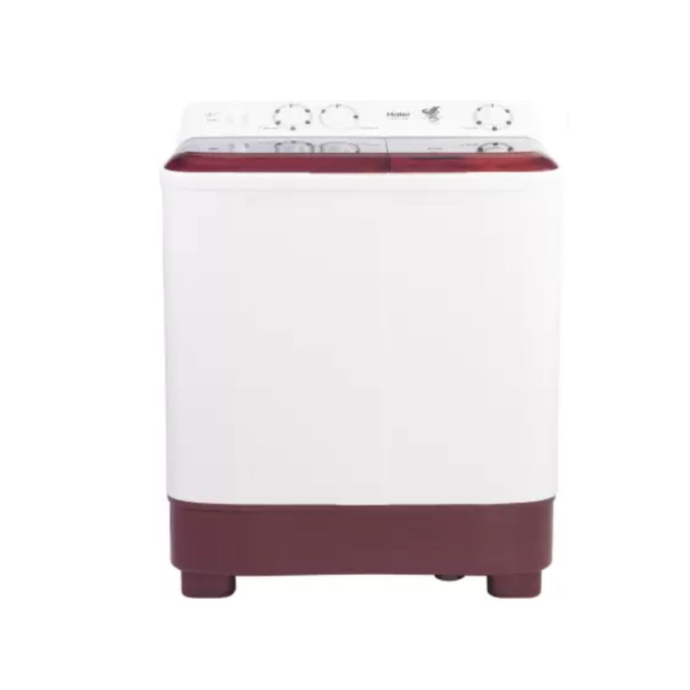 Haier 7 kg Semi Automatic Top Load Washing Machine Maroon White HTW70-1187BTN