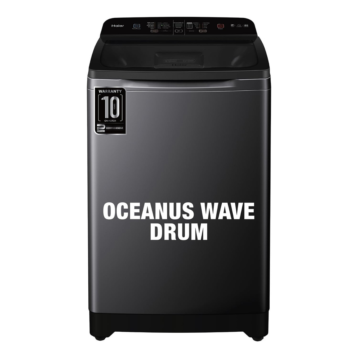 Haier 8 Kg 5 Star Fully Automatic Top Load Washing Machine HSW80-678ES8 Oceanus Wave Drum 2023 Model Dark Jade Silver