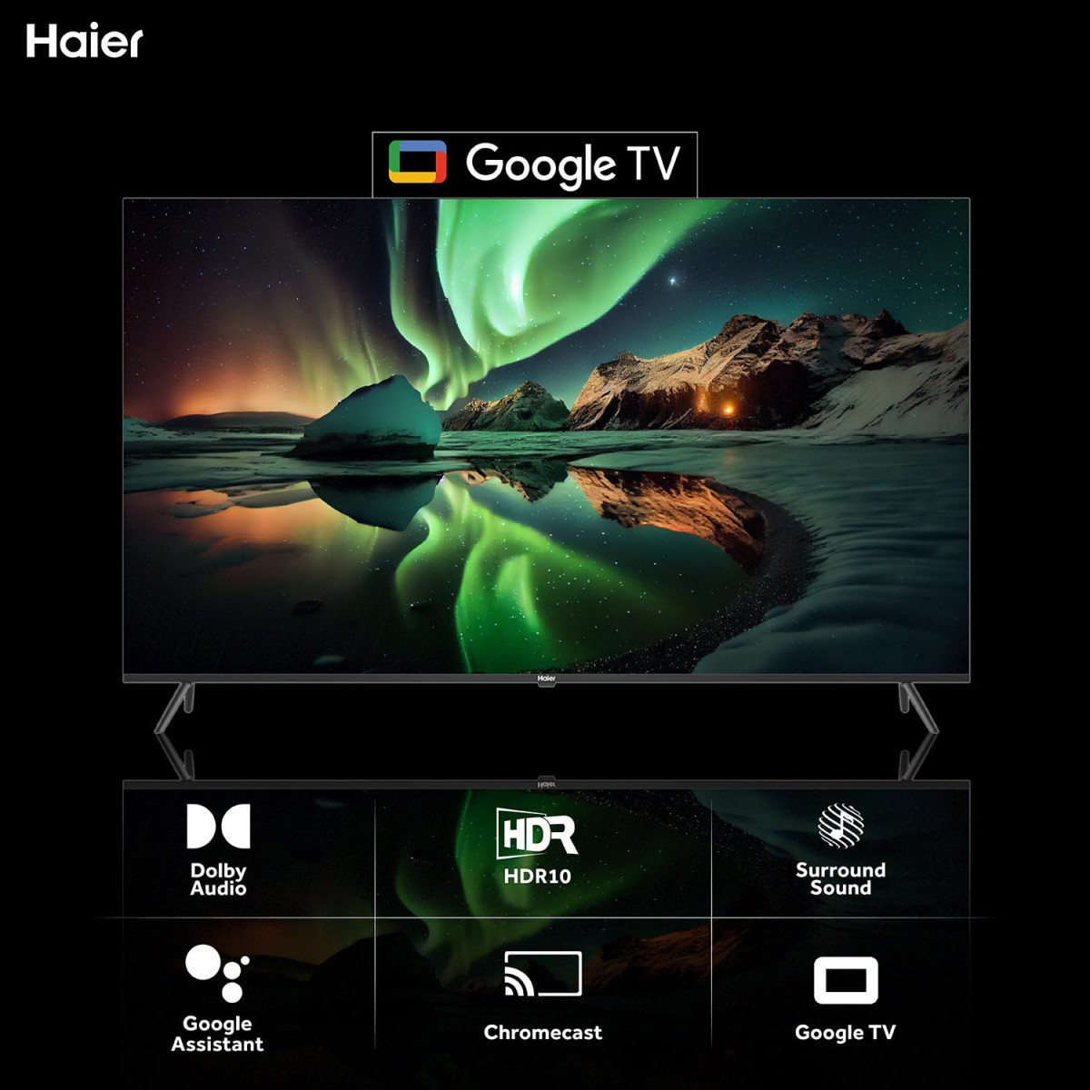 Haier 80 cm 32 inches HD Ready Smart LED Google TV LE32W400G Black