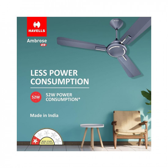 Havells 1200mm Ambrose ES Ceiling Fan  Premium Finish Decorative Fan