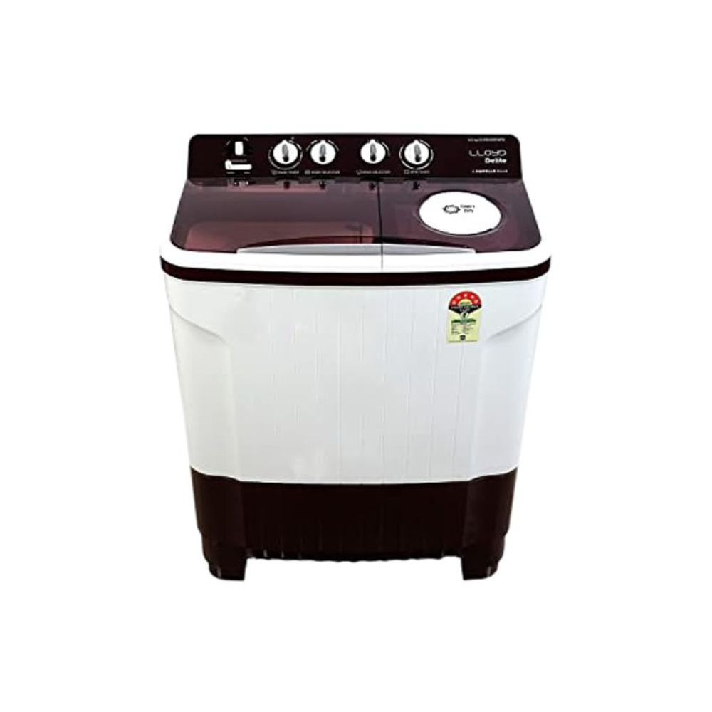 Havells-Lloyd 80 Kg Semi Automatic Top Load Washing Machine GLWMS80IDMDE Dark Maroon Active Soak