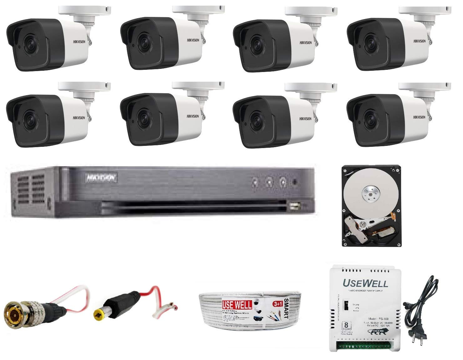 HIKVISION Wired HD 8MP Security Camera Kit