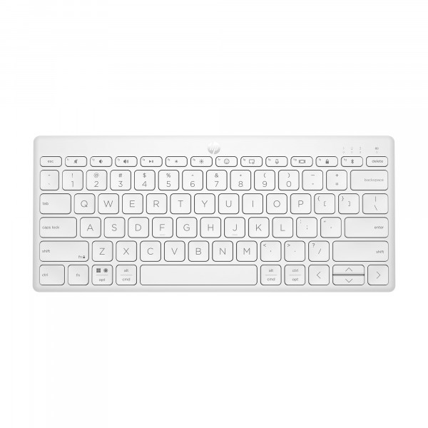 HP 350 Compact Multi-Device Bluetooth Wireless Keyboard; Spill Resistant;  Swift Pair; OS Auto-Detection, LED Indicator, Battery Life Up to 24 Months