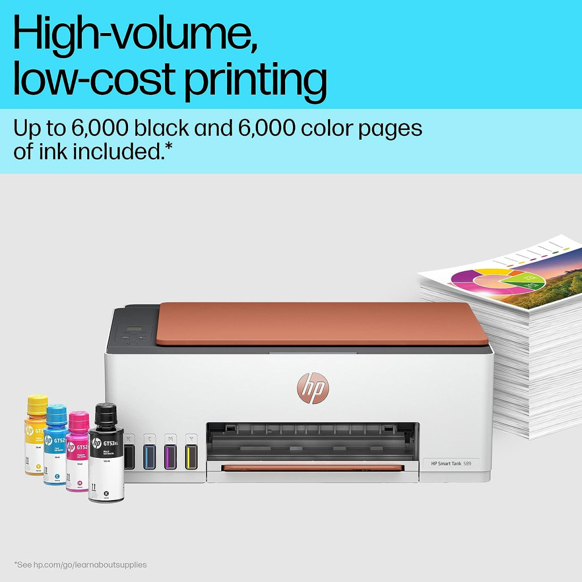 HP Smart Tank 589 AIO WiFi Colour Printer Upto 6000 Black  6000 Colour Pages Included in The Box