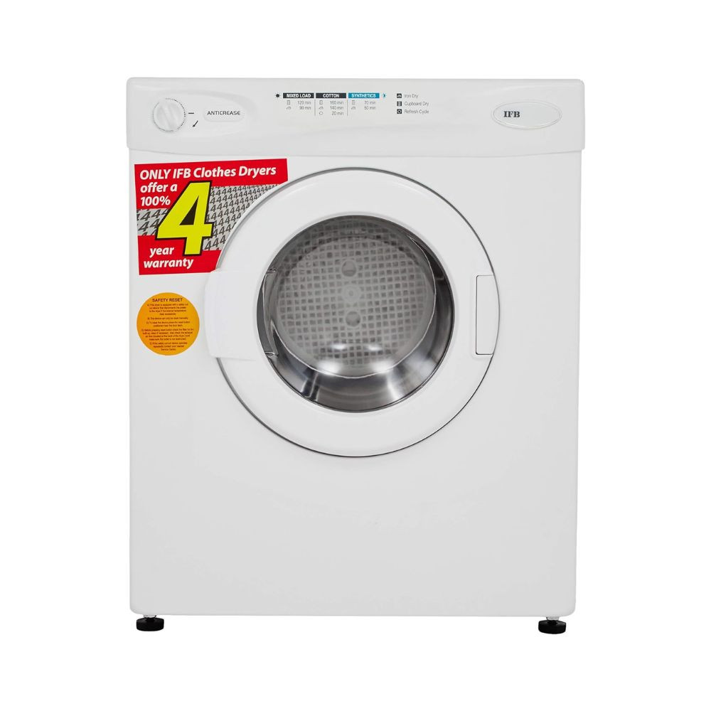 IFB 55 kg Front Load Fully-automatic Dryer TURBO DRYwhiteInbuilt Heater Allergy Free Technology
