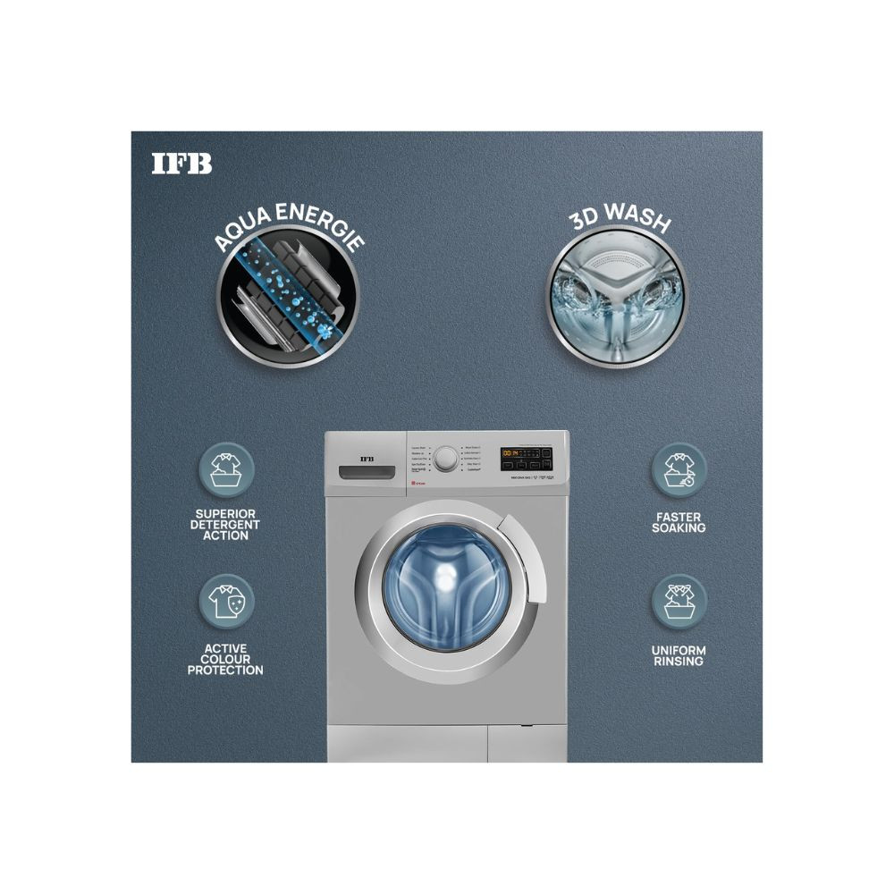IFB 6 Kg 5 Star Front Load Washing Machine 2X Power Steam NEO DIVA SXS 6010 Silver In-built Heater 4 years Comprehensive Warranty