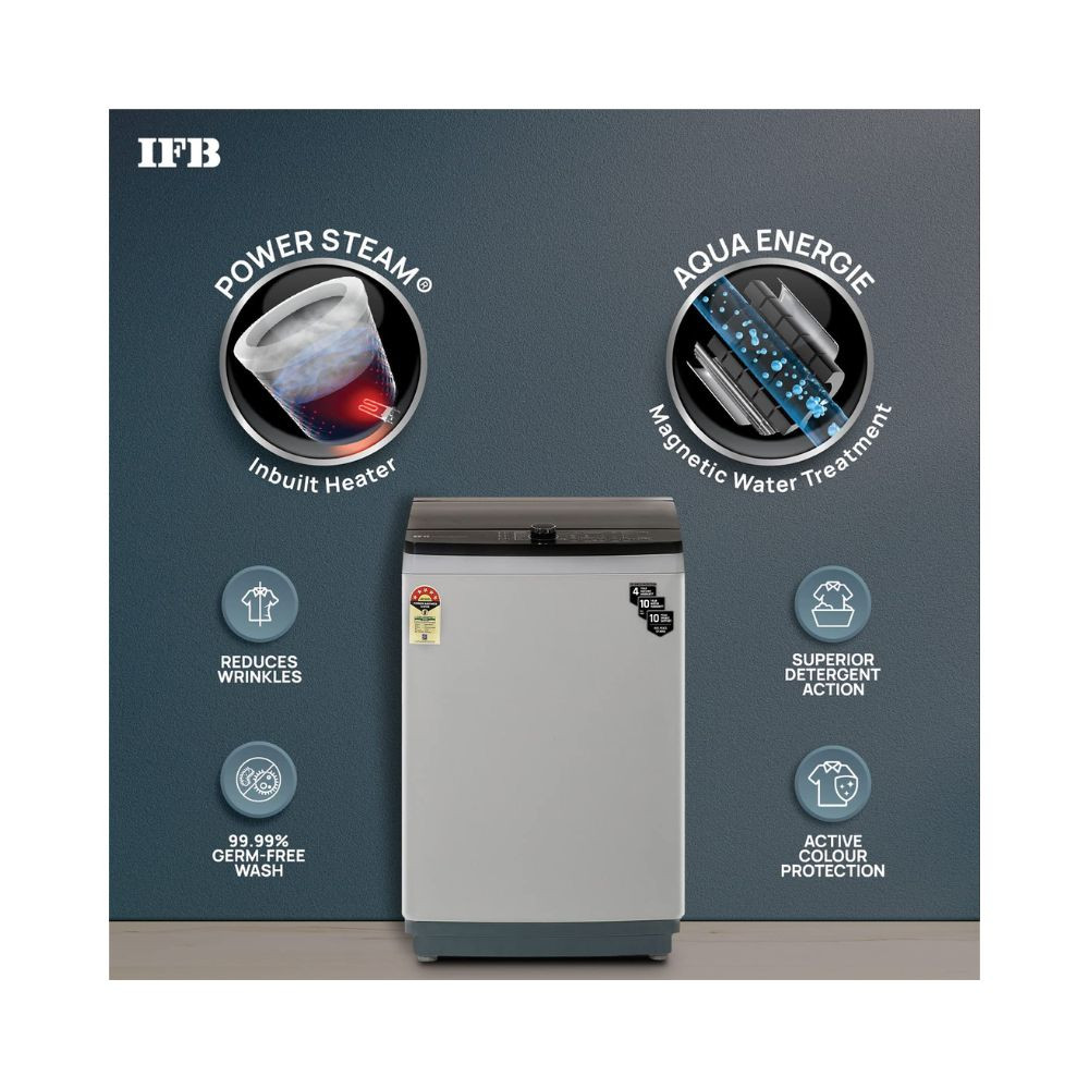 IFB 70 Kg Fully-Automatic Top Loading Washing Machine TL-SPGS 70 KG Aqua Medium Grey 2X Power Steam 4 Years Comprehensive Warranty