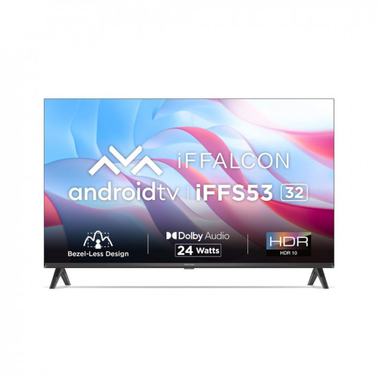 iFFALCON 8004 cm 32 inches Bezel-Less S Series HD Ready Smart Android LED TV iFF32S53 BlackRomiv
