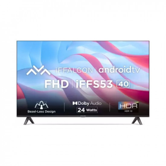 iFFALCON by TCL S53 101 cm 40 inch Full HD LED Smart Android TV with Bezel-Less design  24W Speaker iFF40S53Romiv