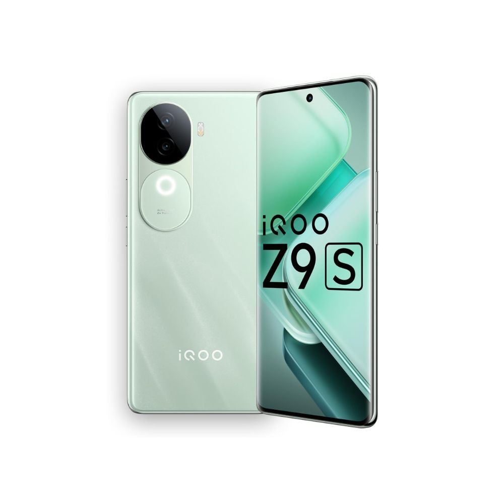 iQOO Z9s 5G Onyx Green 12GB RAM 256GB Storage  120 Hz 3D Curved AMOLED Display  5500 mAh Ultra-Thin Battery  Dimesity 7300 5G Processor  Sony IMX882 OIS Camera with Aura Light