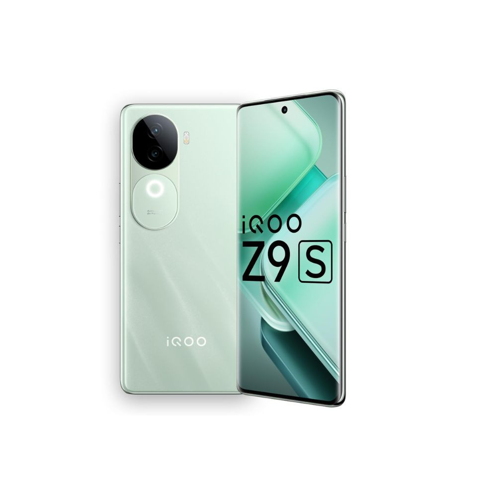 iQOO Z9s 5G Onyx Green 8GB RAM 256GB Storage  120 Hz 3D Curved AMOLED Display  5500 mAh Ultra-Thin Battery  Dimesity 7300 5G Processor  Sony IMX882 OIS Camera with Aura Light