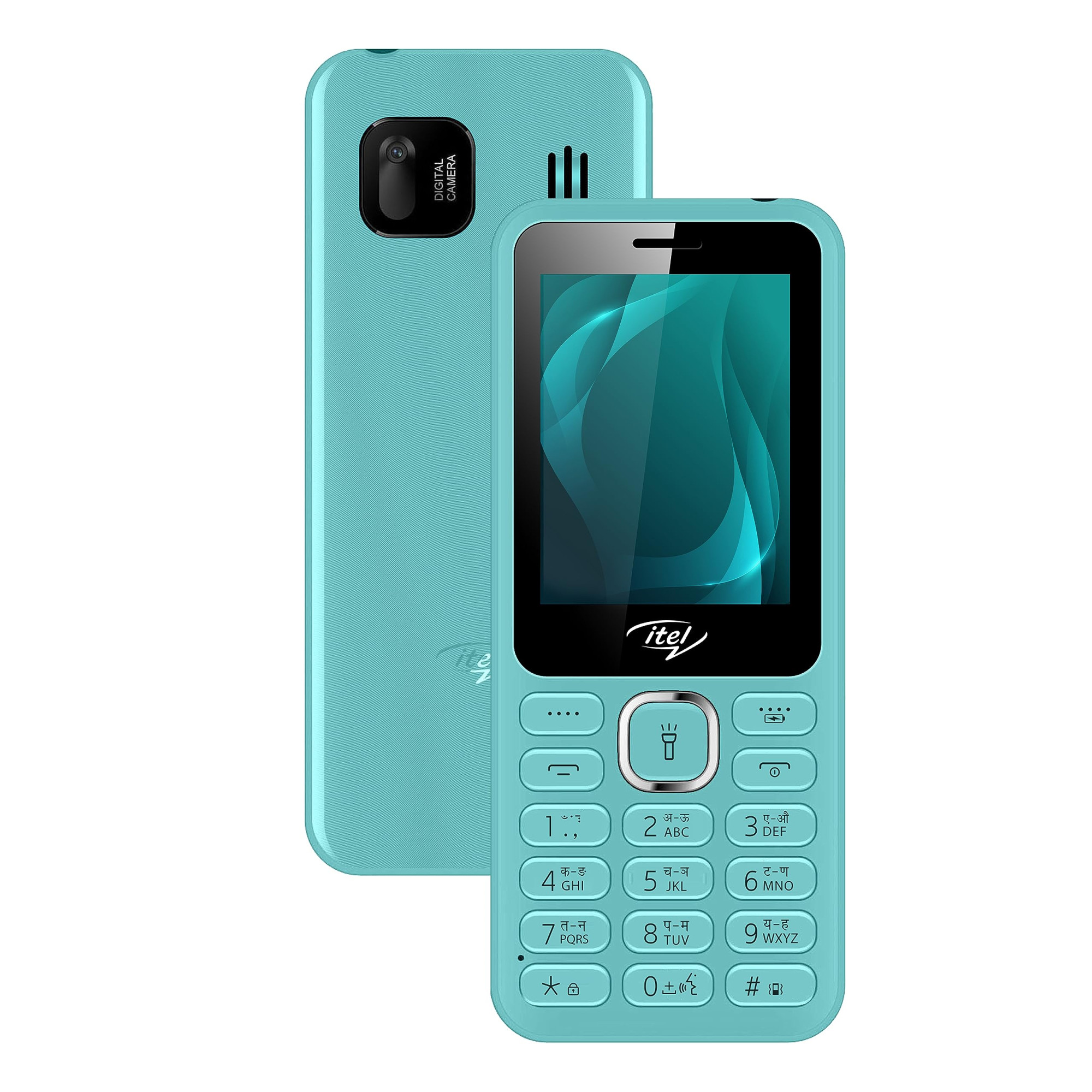 itel it5027 Keypad Mobile Phone with 24 inch Display Size 11mm Slim Body 1200 mAh Battery King Voice  Light Green