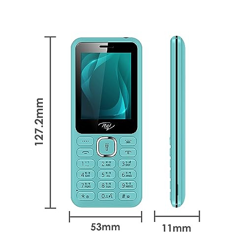 itel it5027 Keypad Mobile Phone with 24 inch Display Size 11mm Slim Body 1200 mAh Battery King Voice  Light Green