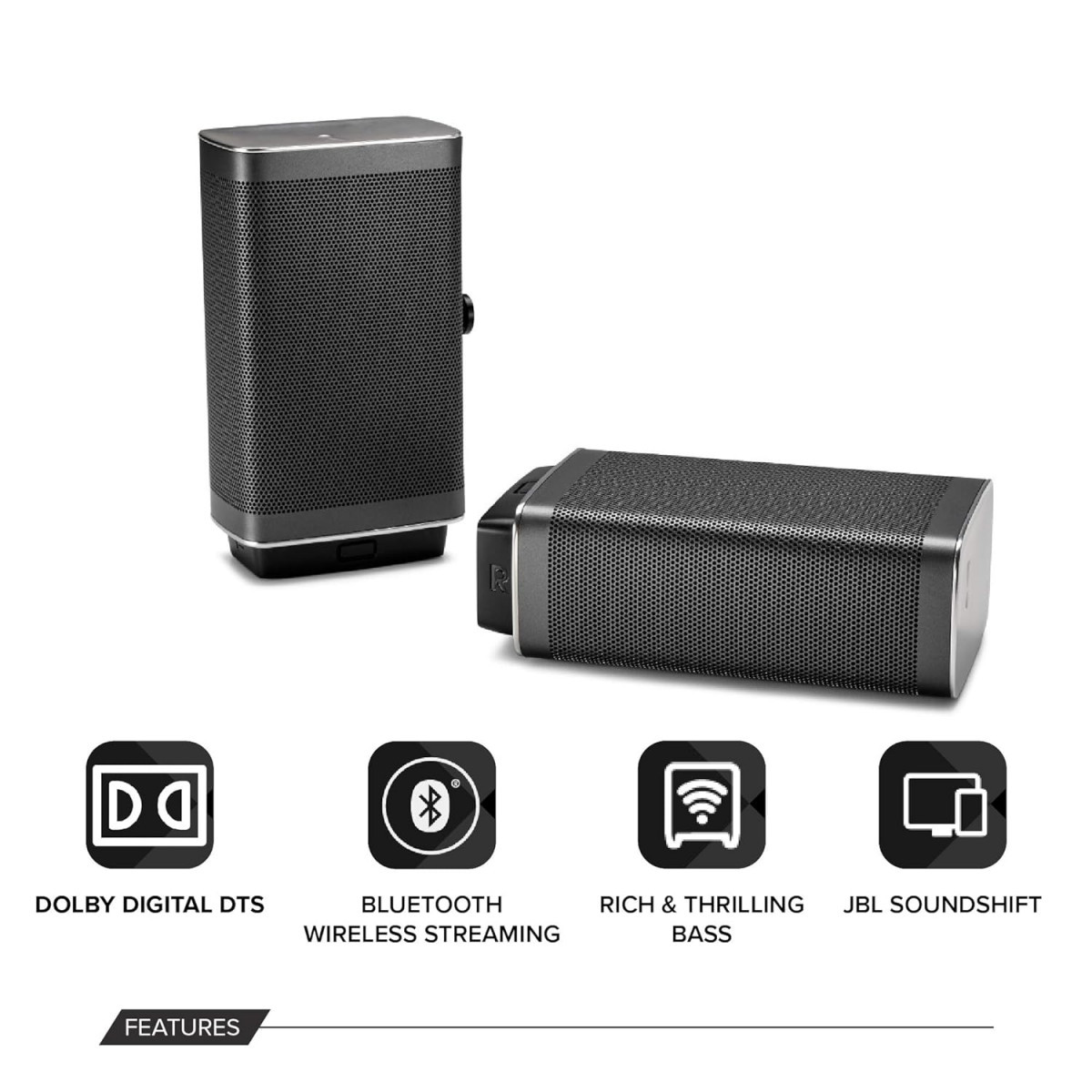 JBL Bar 51 Truly Wireless Home Theatre with Dolby Digital DTS 51 Channel 4K Ultra HD Soundbar with 1025cm Subwoofer for Extra Deep Bass HDMI ARC Bluetooth AUX  Optical Connectivity 510W