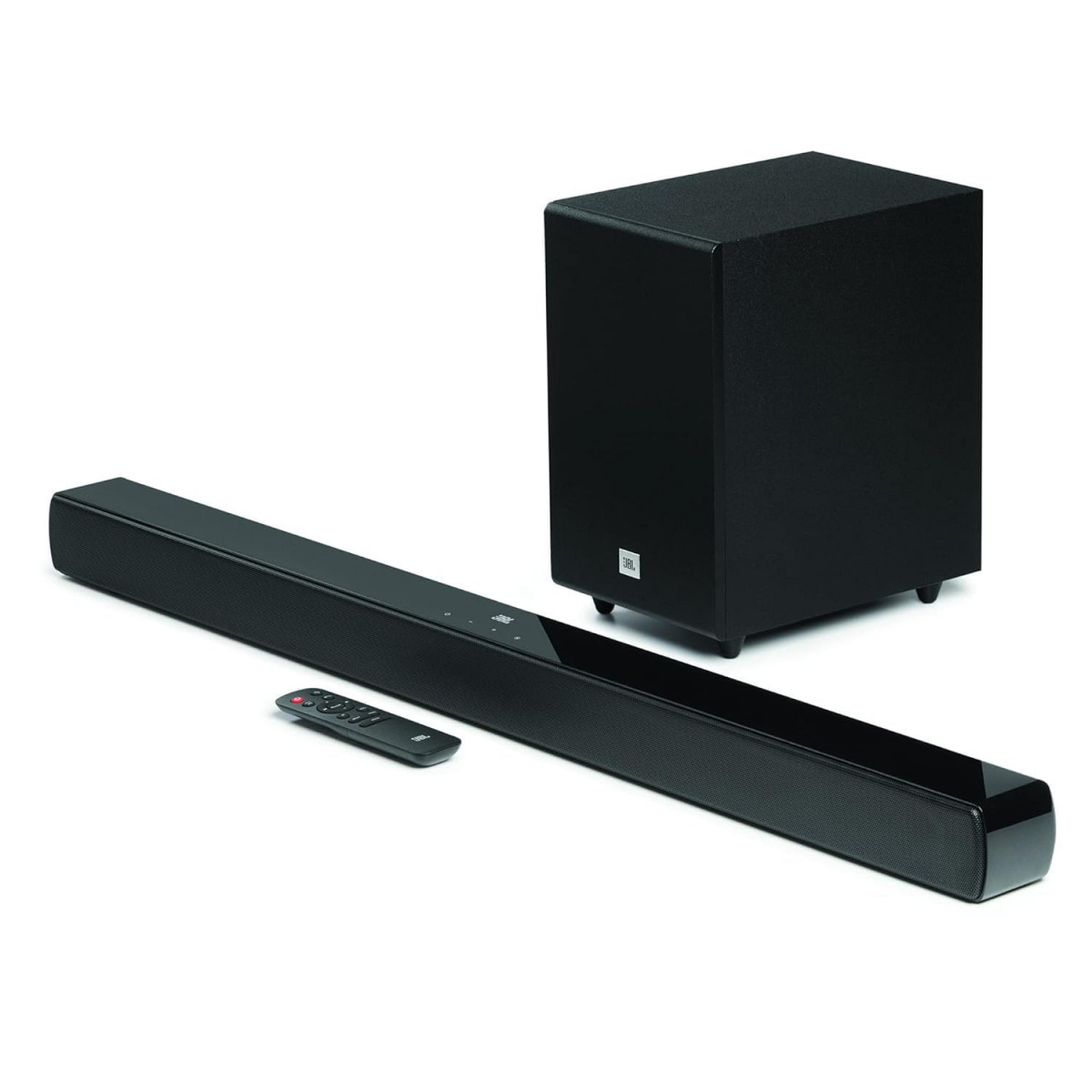 JBL Cinema SB140 Dolby Digital Soundbar with Wired Subwoofer for Extra Deep Bass 21 Channel Home Theatre with Remote HDMI ARC Bluetooth  Optical Connectivity 110W