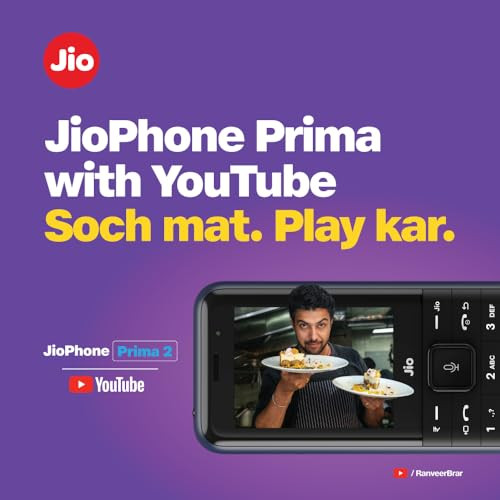 JioPhone Prima 2 4G Keypad Phone with Premium Design YouTube JioTV JioCinema JioSaavn JioPayUPI Video Calling LED Torch Digital Cameras  Locked for JioNetwork