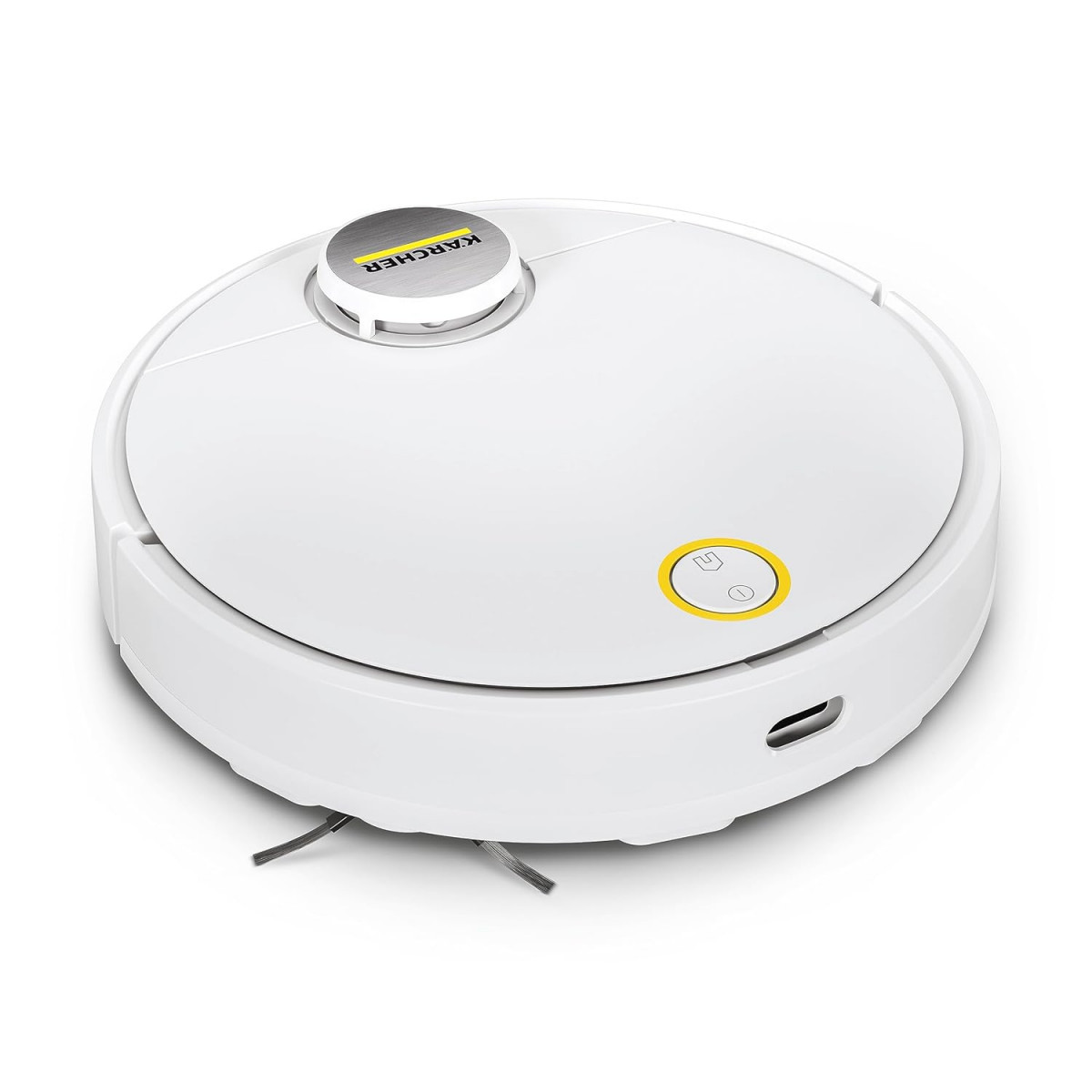 KARCHER Rcv 3 Robotic Vacuum Cleaner Most Powerful Suction Removable Mop Plate Advance  Lidar Technology Voice Output Less Noise Microfibre Cleaning Cloth Fall Sensors with Side Brush White