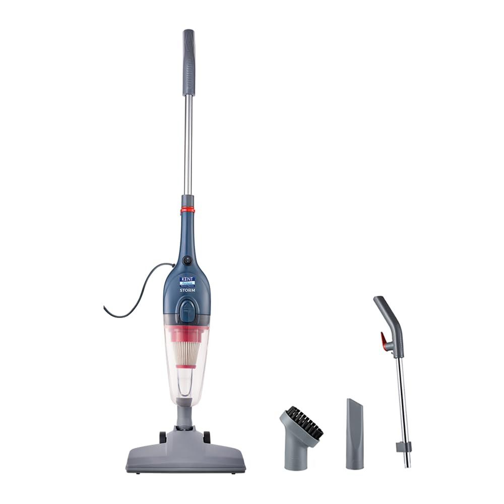 KENT Storm Vacuum Cleaner 600W  Cyclone5 Technology and HEPA Filter  Bagless Design  Ideal for Floors Curtains Carpets Sofa  Grey
