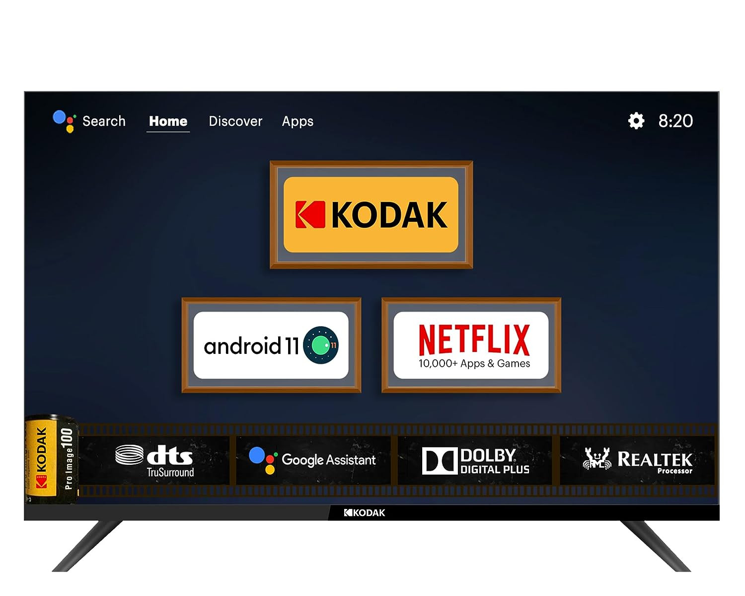 Kodak 100 cm 40 inches 9XPRO Series Full HD Certified Android LED TV 409X5061 Black