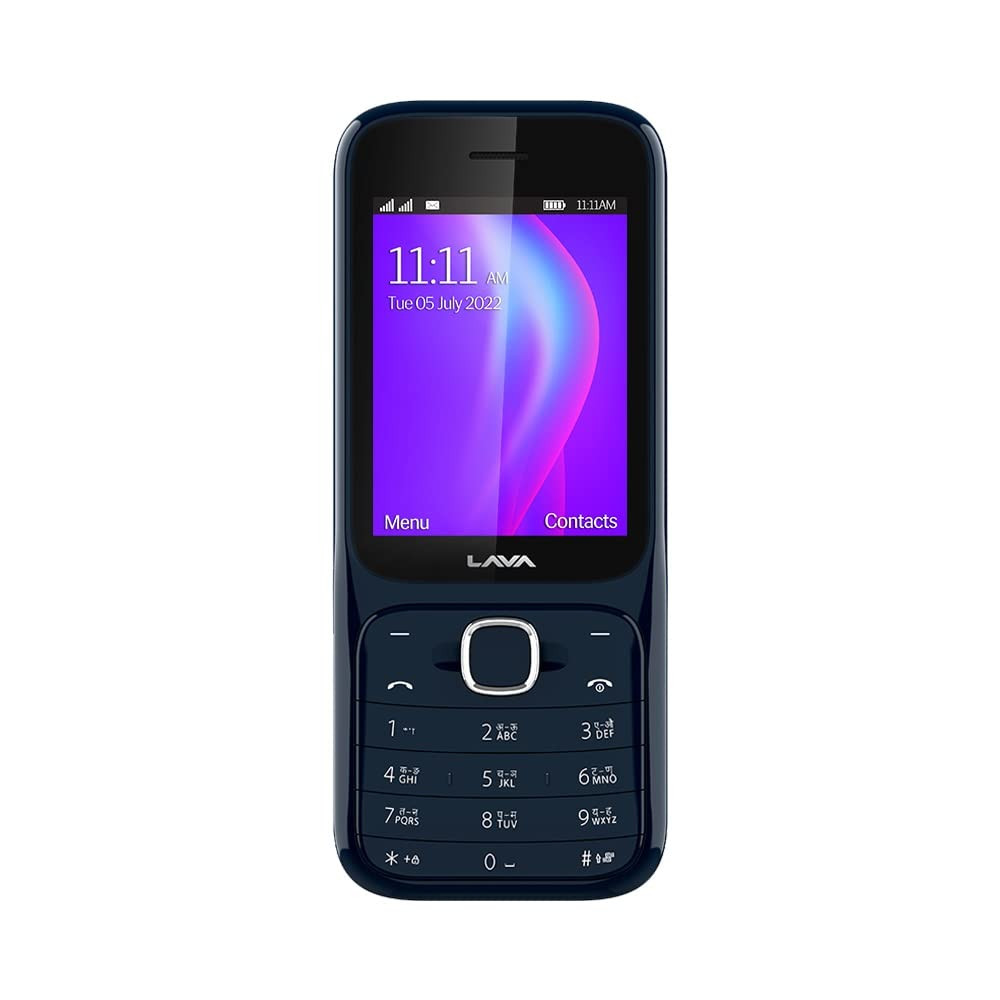 Lava Gem Power Dual Sim Keypad Phone 28 Display Camera  Flash  2575mAh Smart AI Powerful Battery  Wireless FM  Recording  7-Language Support Stereo Speakers  Call Recording Blue Chrome