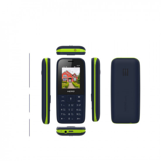 Lava Hero 600i Blue Green with Sleek and Stylish Design 10 Regional Languages Input Support Auto Call Recording Wireless FM with Recording and 32 GB Expandable Storage