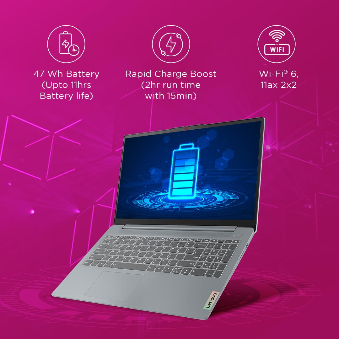 Lenovo IdeaPad Slim 3 12th Gen Intel Core i5-12450H 156 396cm FHD IPS Thin  Light Laptop 16GB512GB SSDIntel UHD GraphicsWin 11MSO 21Backlit KB1 Yr ADP FreeGrey16Kg 83ER008DIN