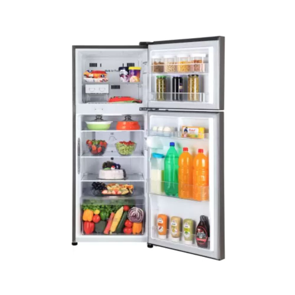 LG 242 L Frost Free Double Door 3 Star Refrigerator with Smart Inverter Shiny Steel GL-I292RPZX