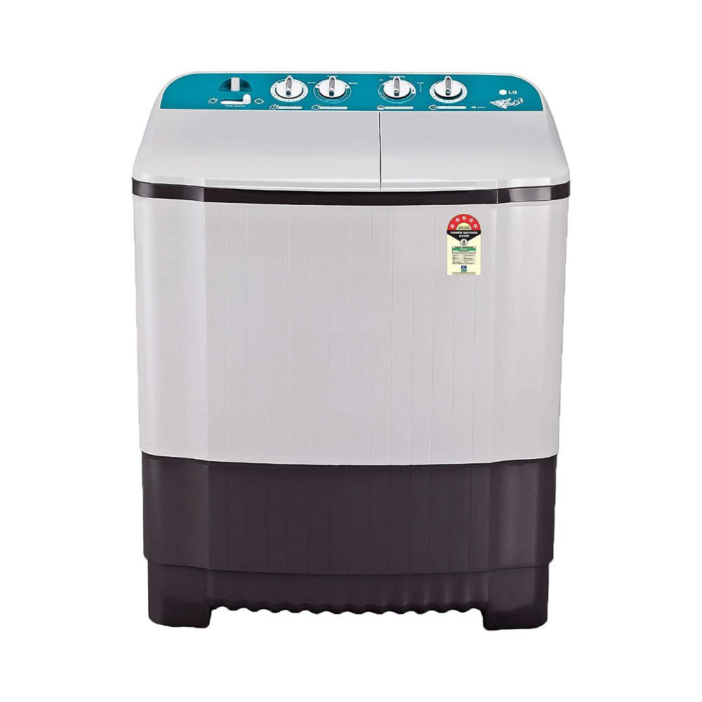 LG 6 Kg 5 Star Anti Rust Semi-Automatic Top Loading Washing Machine P6001RGZ Roller Jet Pulsator Collar Scrubber Dark Grey