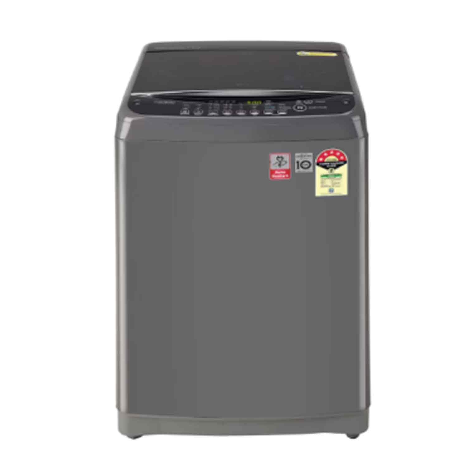 LG 7 Kg 5 Star Inverter TurboDrum Fully Automatic Top Loading Washing Machine T70AJMB1Z Jet Spray Smart Closing Door Middle Black