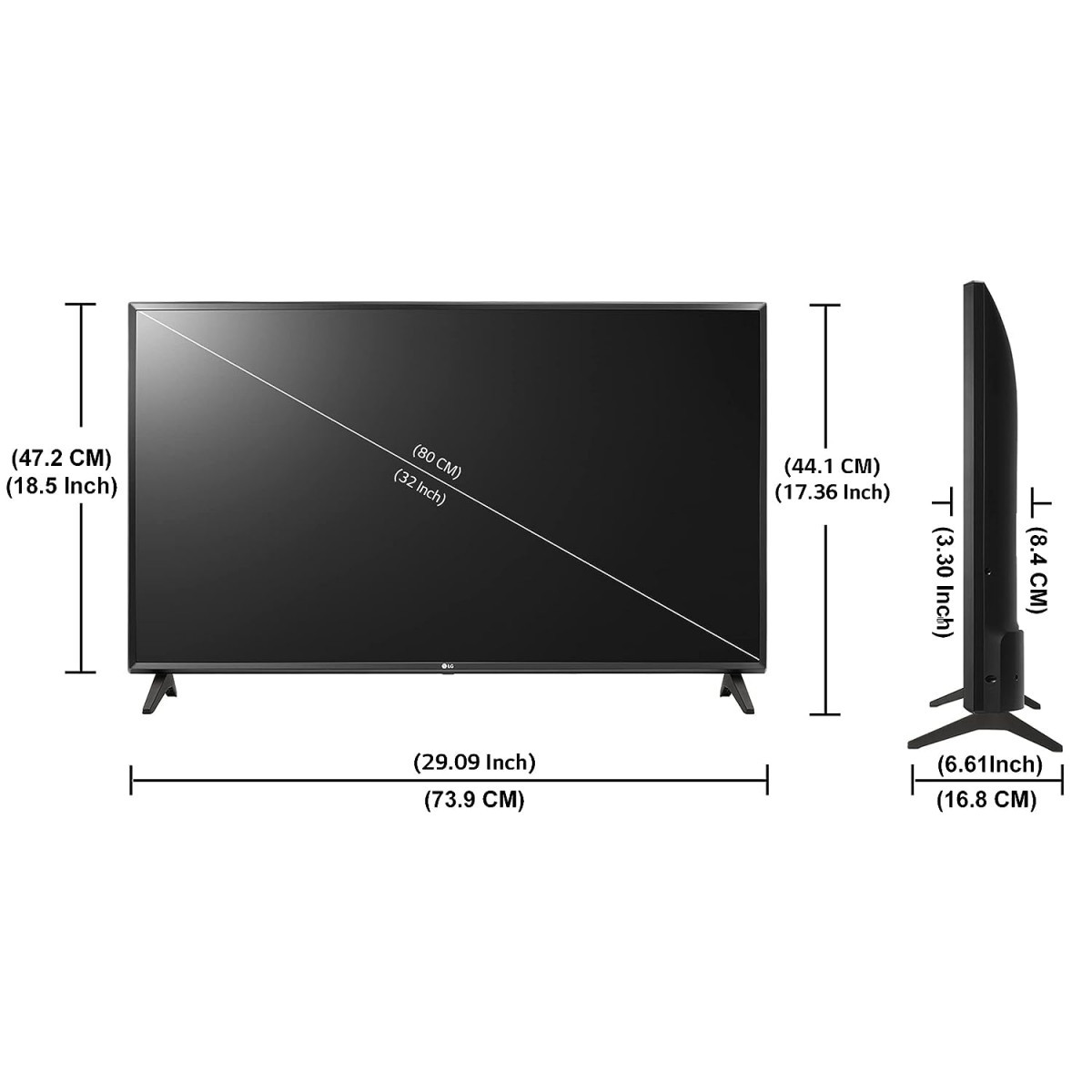 LG 80 cm 32 inch HD Ready LED Smart WebOS TV 32LM563BPTC
